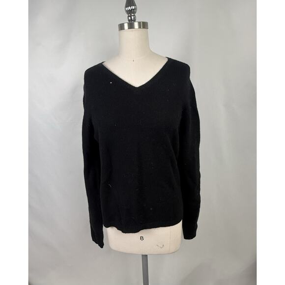 Gap Large Wool Sweater Black Basic Staple Normcore Cozy Lounge Layer Classic - Picture 1 of 9